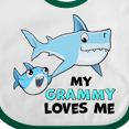 thumbnail image 4 of Inktastic My Grammy Loves Me with Cute Sharks Boys or Girls Baby Bib, 4 of 4