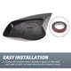 thumbnail image 5 of Cubierta de tapa de espejo lateral del conductor y pasajero de Unique Bargains para BMW E60 E61 par de fibra de carbono negra, 5 of 7