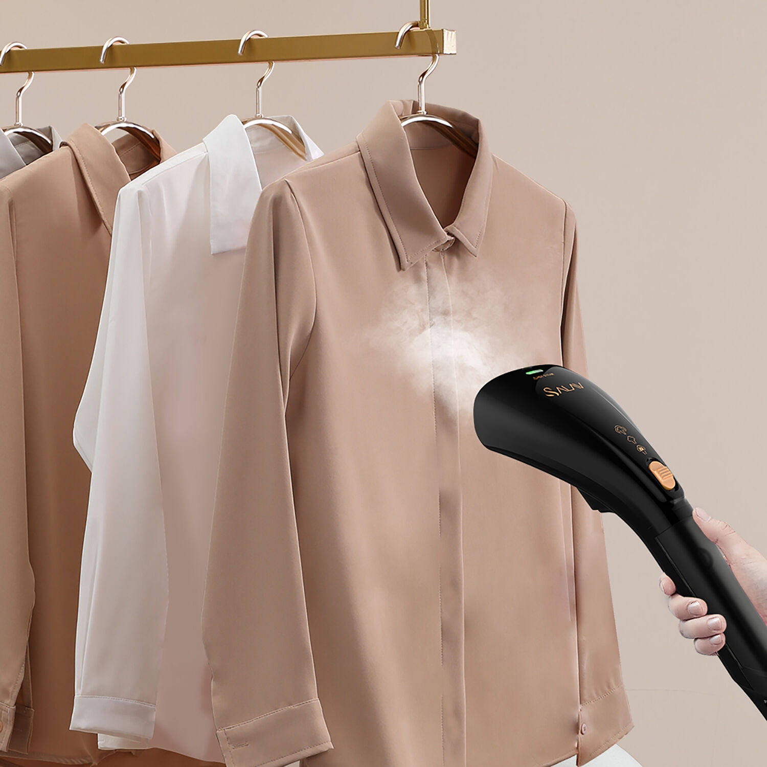 SALAV® HS-04 Quicksteam Hand Held Garment Steamer with Dual Steam Settings and No-Drip System, 1000 watts, Black