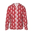 thumbnail image 2 of Uemuo Cartoon Lobster Pattern Women's Full Zip UPF 50+ Sun Protection Hoodie Jacket Long Sleeve Sun Shirt Hiking Outdoor Performance with Pockets-X-Large, 2 of 9