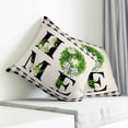 thumbnail image 3 of Rustic Home Pillow Covers 26x26 Inch Decorative Throw Pillow Cover, Eucalyptus Leaves Floral Beige Buffalo Plaid Sofa Pillowcases Accent Cushion Case Home Decor Bedroom Living Room, 3 of 6