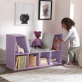 KidKraft Bookcase with Reading Nook, 6 Shelves, Lavender
