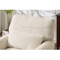 thumbnail image 3 of Chaise Lounge Indoor, Modern Upholstered Sleeper Chair and Sleeper Sofa for Living Room, Small Space, White, 3 of 8