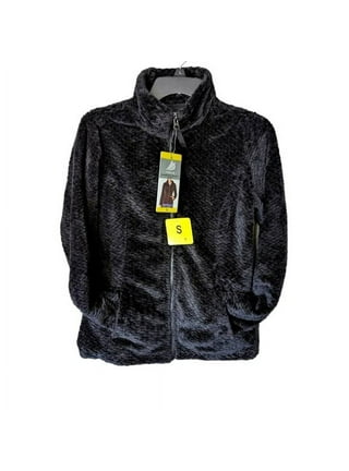 Free2B Ladies' Butter Pile Fleece Jacket Full Zip Soft Handfeel (Black,  Large)