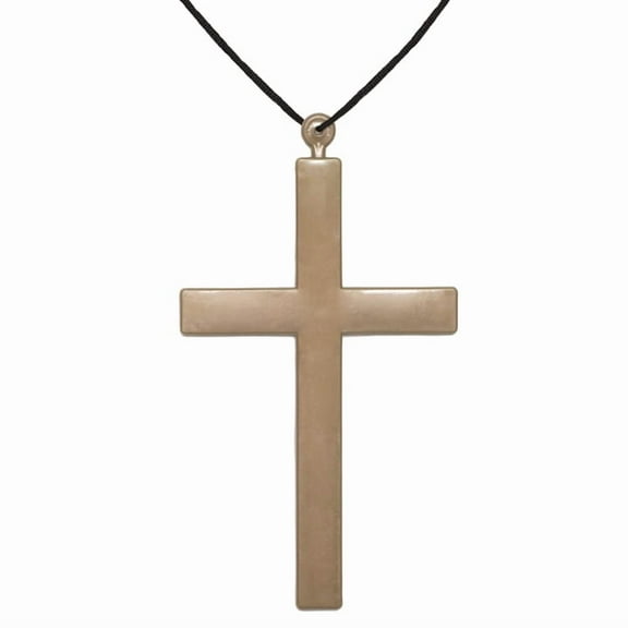 UNDERWRAPS Large Monk Cross Necklace - Oversized Monk Cross Necklace for Men & Women, Prop for Priest Costume, Halloween Cosplay Crucifix Necklace