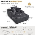 thumbnail image 2 of Leumius 67'' Oversized Chaise Lounge Chair Indoor,Cloud Plush Velvet Upholstered Deep Seat Sofa Bed with Back Cushion & Pillows,Cozy Sleeper Sofa Couch for Living Room, No Assembly Required,Dark Gray, 2 of 9
