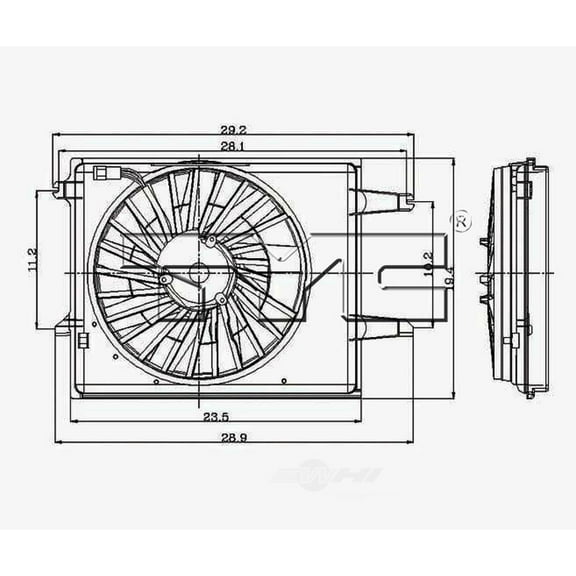 Dual Radiator and Condenser Fan Assembly Fits 1998 Nissan Quest