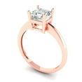 thumbnail image 2 of Solitaire Engagement Ring for Women - 1ct Moissanite in 14K Rose Gold Promise Ring, 2 of 6