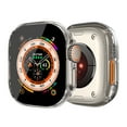 thumbnail image 2 of IC ICLOVER For Apple Watch Ultra 2/1 49mm Screen Protector Case Slim Electroplate Metal Plated Hard Cover with Full Coverage Tempered Glass Screen Protector Cover for Apple iWatch Ultra 49mm, Clear, 2 of 9