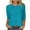 03 Sky Blue, variant on XIAfhje Womens Tops 3/4 Sleeve Crewneck Solid Color Shirts Dressy Casual Trendy Summer Tops Loose Fit T-Shirts Plus Size Ladies Tops and Blouses T Shirt Tunic Pullover Tops