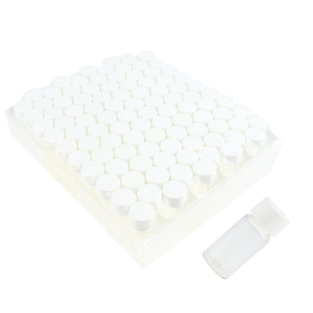Botella de almacenamiento de muestra de vidrio universal, frascos de envases cosméticos + tapones de rosca 10 ml Sunnimix Viales de botella de laboratorio