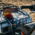 thumbnail image 3 of Uorisanigo ATV Seat Cover Waterproof Heavy-Duty Bald Eagle American Flag Four Wheeler Seat Cover Comfort Universal Fit for Most ATV Models,Sportsman,Rancher,Foreman,Scrambler,Easy to Install, 3 of 7