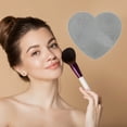 thumbnail image 5 of Unique Bargains 1 Pc Heart-shaped Makeup Sponge Brush Cleaner Gray, 5 of 5