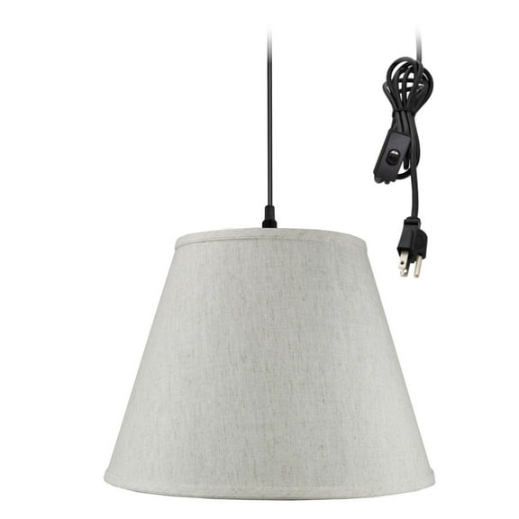 1 Light Swag Plug-In Pendant Hanging LampTextured Oatmeal