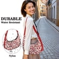 thumbnail image 4 of Nylon Crescent Bag for Women Men Trendy, Floral Medium Crossbody Dumpling Bags with Adjustable Strap Lightweight Travel Shoulder Tote Half Moon Hobo Bag, 4 of 5