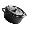 thumbnail image 3 of Utensilios de cocina de hierro fundido con doble asa para horno holandés, cazuela con tapa para acampar, freír, hornear, regalos de inauguración de la 10 centímetros, 3 of 8