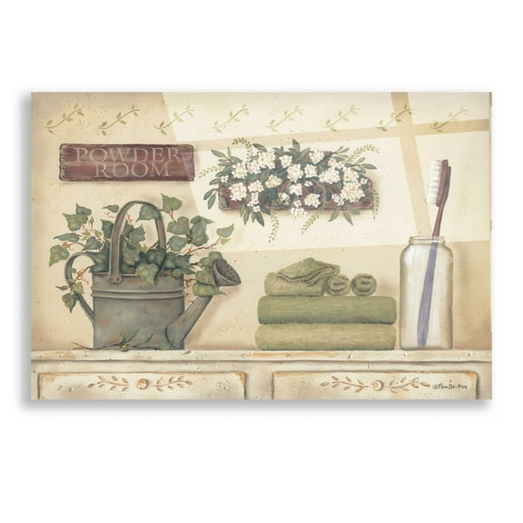 Epic Art 'Powder Room' by Pam Britton, Acrylic Glass Wall Art, 16"x12"