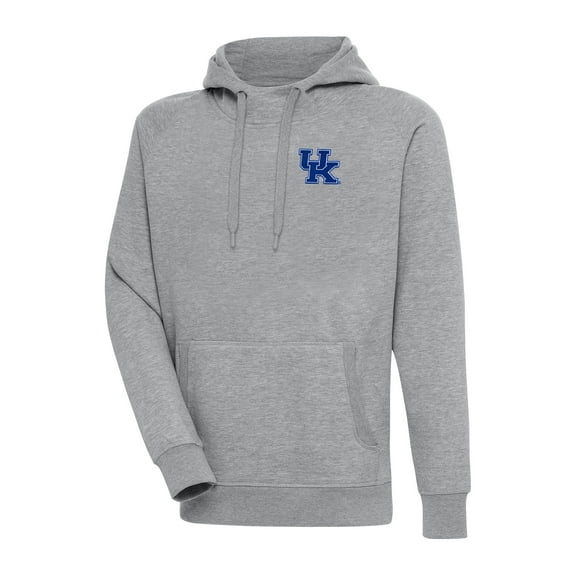 Men's Antigua Heather Gray Kentucky Wildcats Big & Tall Victory Pullover Hoodie