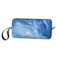 thumbnail image 3 of Portable Storage Bag 7.9×3.5×2.4in Simple Design Convenient Storage And Finishing Bag Light Body Can Be Used As A Cosmetic Bag Storage Bag Steelblue Marble_1, 3 of 8