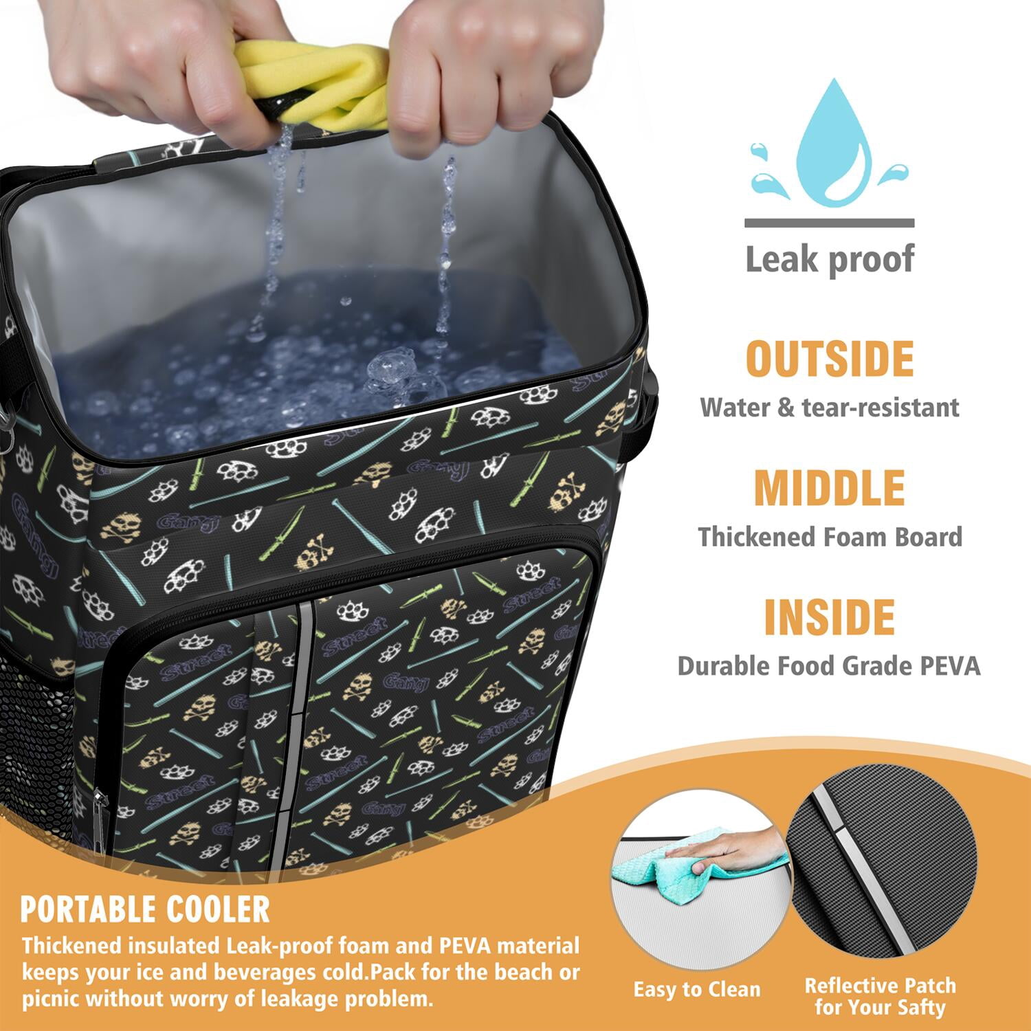 Soft Cooler Bag for Baseball, Football, Soccer - Insulated Backpack Cooler with Long-Lasting Cold Retention for Games, Teams, Athletes