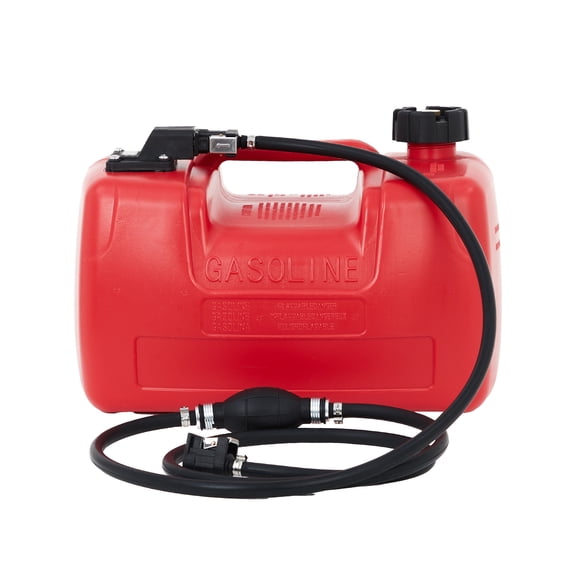 Pinypikaka 12L Portable Marine Tank, 3 Gallon Easy-to-Carry Fueling Tank with Line, I-Shaped Handle, Outboard Marine Fuel Tank for Boats, Kayaks & Outboard Engines