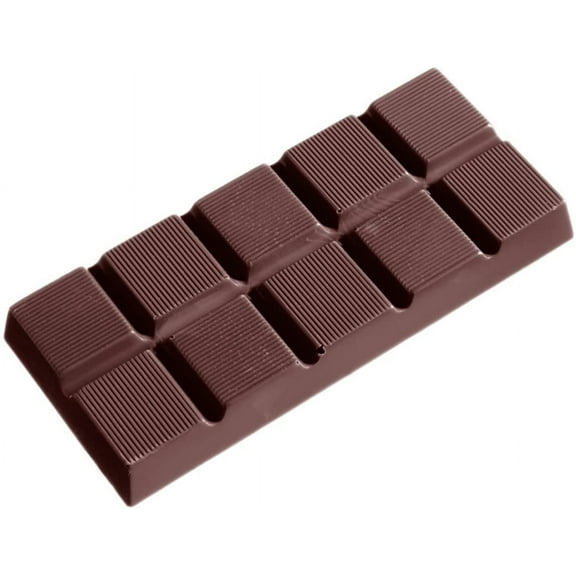 Chocolate World 1366 Polycarbonate Chocolate Mold with 5 Divided-Tablet Cavities, Each 50mm x 117mm x 7mm High