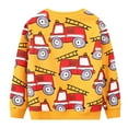 thumbnail image 2 of Tiijoy Boys Sweatshirt Fire-Engine Pattern Crew Neck Cotton Pullover, Sizes 12-24M, 2 of 7