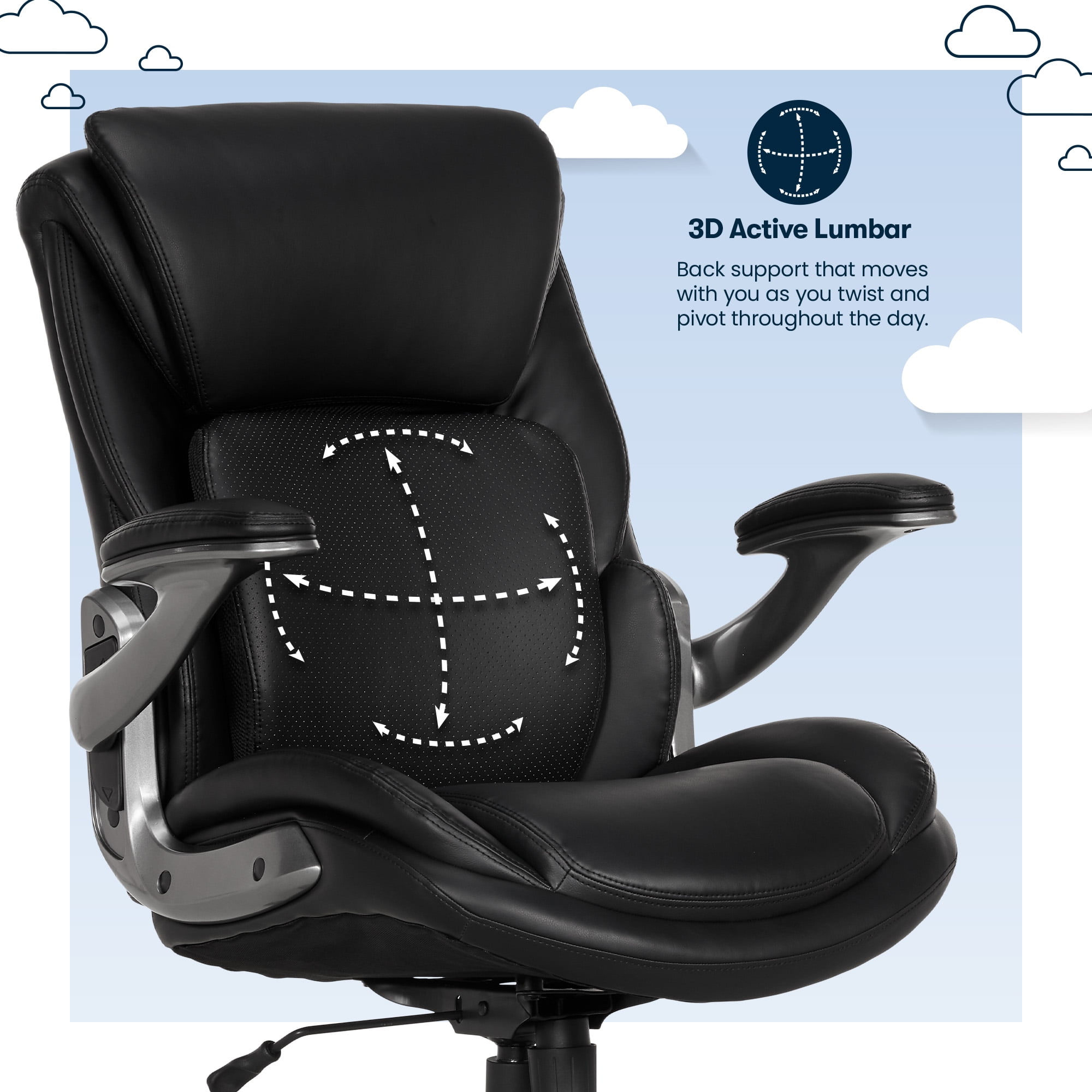 Active Back Big & Tall Office Managers Chair with Memory Foam