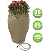 Emsco Rescue 50 Gal. Flatback Stoneware Rain Barrel