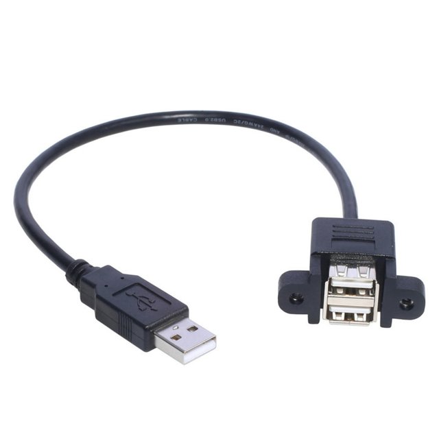 HLONK USB 2.0 Type A 1 Mâle vers Double USB Femelle pour Câble d'Extension de Données d'Alimentation Supplémentaire