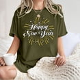 thumbnail image 1 of Qiopertar Blouse Imprimée Alphabet Vintage Raglan Col Rond Manches Courtes Couleur Unie Grandes Économies de Vacances! Offres de la Semaine Liquidation, 1 of 8