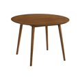 thumbnail image 4 of 5 Piece Dining Set with Countered Fabric Side Chairs, Brown and Orange, 4 of 4