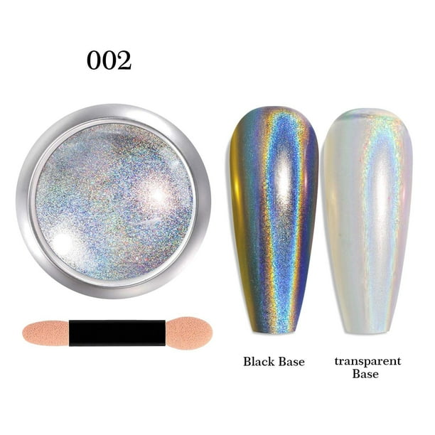 Esmalte de uñas en lata, efecto espejo de alta densidad con bordes en forma de gancho y acabado súper brillante (0,3 g).