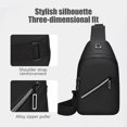 thumbnail image 6 of Crossbody Bag Men's Watertight Material Chest Bag Multifunctional Sports Outdoor Leisure Shoulder Backpack Messenger Bag for Travel Sport Running Hiking, 6 of 7