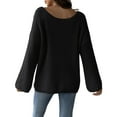 thumbnail image 3 of TINZ Sweater Dress Long Sleeve Oversized Tunic With Exquisite Embroidery And Panel Design Warm Winter Knit Vest Dress Long Pullover Sweater Belted Long Dress, 3 of 6