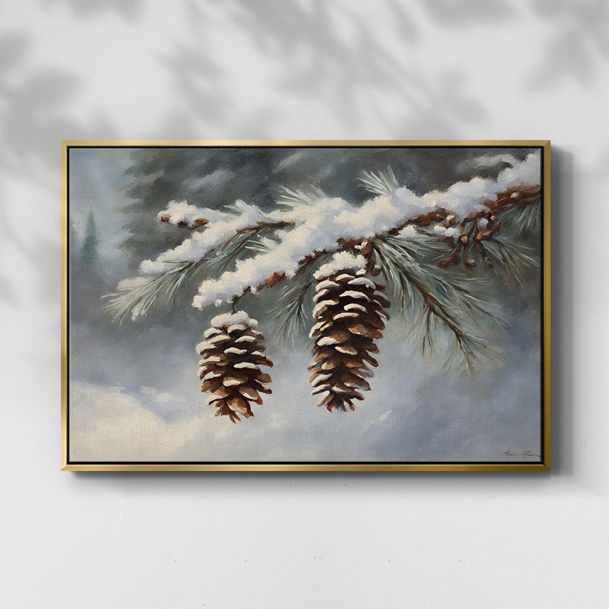 Vintage Landscape-CXCVIII By Wexford Home Framed in Gold Wood Gallery Wrapped Canvas 27 in. x 41 in.
