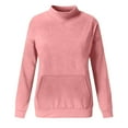 thumbnail image 3 of FAIWAD Sweatshirt for Women Mock Neck Fall Winter Plain Pullover Tops with Pockets Loose Casual Oversized Clothes, 3 of 6