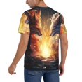 thumbnail image 2 of Easygdp Red And White Flame Fox Mens T-Shirts Baseball Vintage Fashionable Lightweight Casual Crew Neck Slim Fit with Long Sleeves-3X-Large, 2 of 7