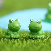 HAKIDZEL 10Pcs Frog Resin Craft Cute Frog Statue For Ponds And Yards 1.8x1.6x1In