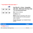thumbnail image 2 of Fuel Filter Kit - 6 Piece - Compatible with 1999 - 2003 Ford F-550 Super Duty 7.3L V8 Powerstroke Diesel 2000 2001 2002, 2 of 2