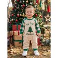 thumbnail image 5 of Cjfdfy Newborn Baby Girl Boys Christmas Jumpsuit Santa Claus Tree Plaid Long Sleeve Romper Little Baby Cute My First  Christmas Fall Winter Outfits 0-18M, 5 of 9
