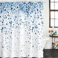 thumbnail image 3 of Blue Polka Dot Waterproof Fabric Shower Curtain,Abstract Modern Art Dots Watercolor Waterproof Fabric Shower Curtain for Bathroom Curtains Bathtubs Hotel Shower Curtains with 12 Hooks Stall 48x72in, 3 of 8