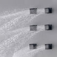 thumbnail image 6 of Matte Black 8"  Rain Shower Faucet Set Kit Thermostatic Massage System Combo, 6 of 16