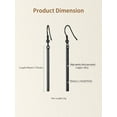 thumbnail image 4 of FindChic Women Dangle Earrings Thin Flat Geometric Stick Black Bar Earrings Jewelry Gifts for Birthday Christmas with Box, 4 of 8