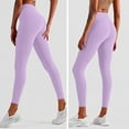 thumbnail image 4 of Women's high waist anti-squat peach beautiful buttock yoga pants High waist buttock lifting sports fitness pants - purple, 4 of 5
