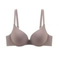 thumbnail image 2 of HVOBTTY Women's Underwire Push Up Bra Seamless Lifting Lightweight Breathable Daily Bra Dark Gray, 40/90B, 2 of 3