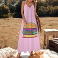 thumbnail image 3 of Hamburger Sleeveless Dress Women's Evening Dress Womans Clothing, 3 of 9