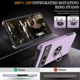 thumbnail image 4 of KOMI Pixel 7 Case, Google Pixel 7 Case with HD Screen Protector, Shockproof Google Pixel 7 Phone Case with 360° Magnetic Ring Holder Kickstand Phone Case for Google Pixel 7 Purple, 4 of 5