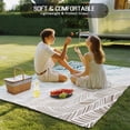 thumbnail image 4 of Ombre Brown Blue Outdoor Rug for Patio/Deck/Porch, Non-Slip Large Area Rug 3 x 5 Ft, Summer Coastal Ocean Sea Beach Wave Indoor Outdoor Rugs Washable Area Rugs, Reversible Camping Rug Carpet Runner, 4 of 8