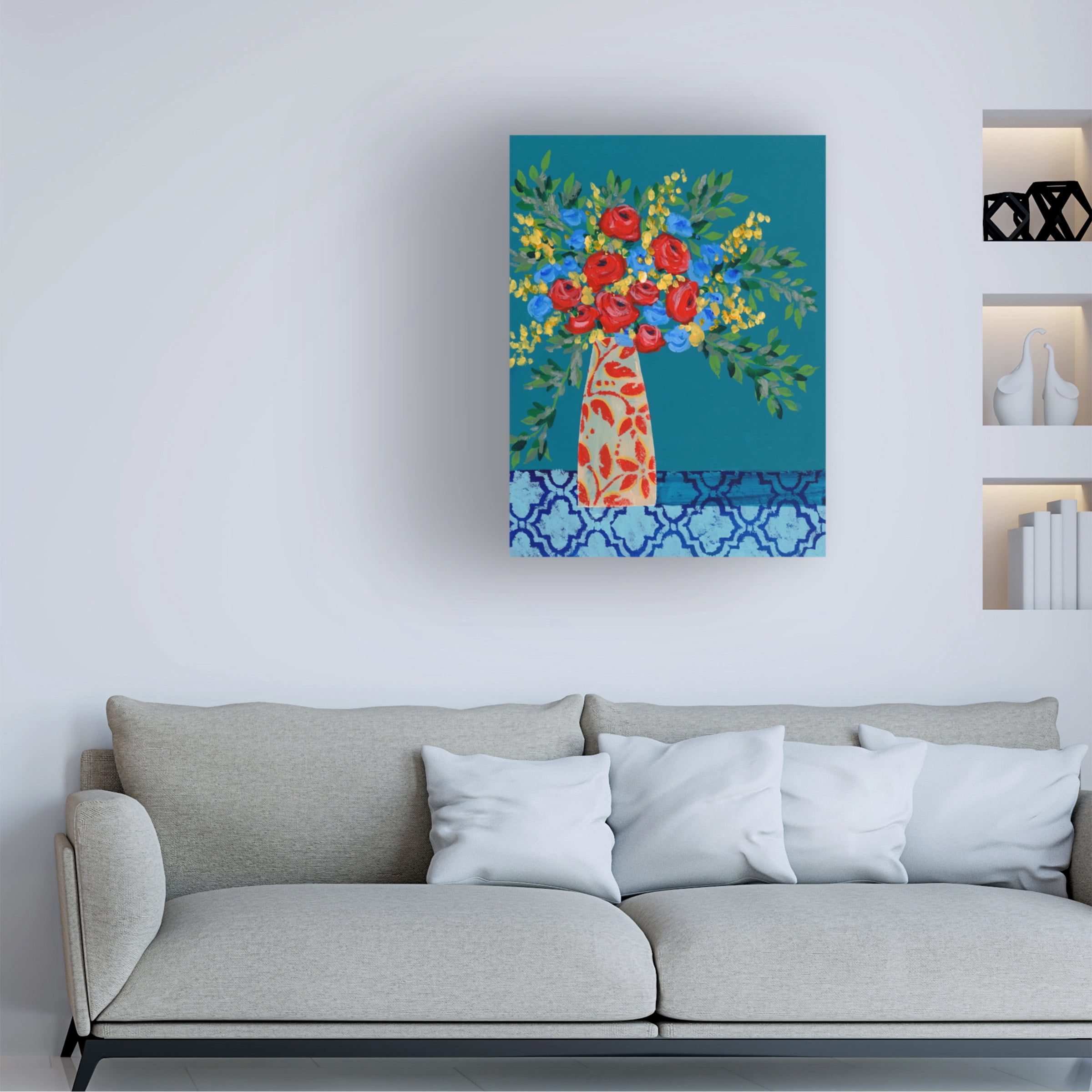Regina Moore 'A Gathering of Flowers II' Canvas Art